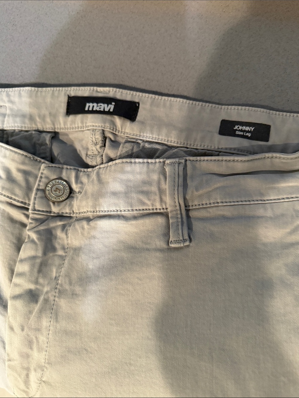 Mavi Johnny Slim Leg Chinos in Light Gray 36x32